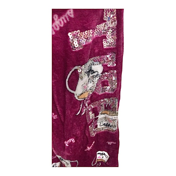 Dark red cozy coffee theme sequin printed‎ loungewear pajama pants size XL new - Picture 4 of 17